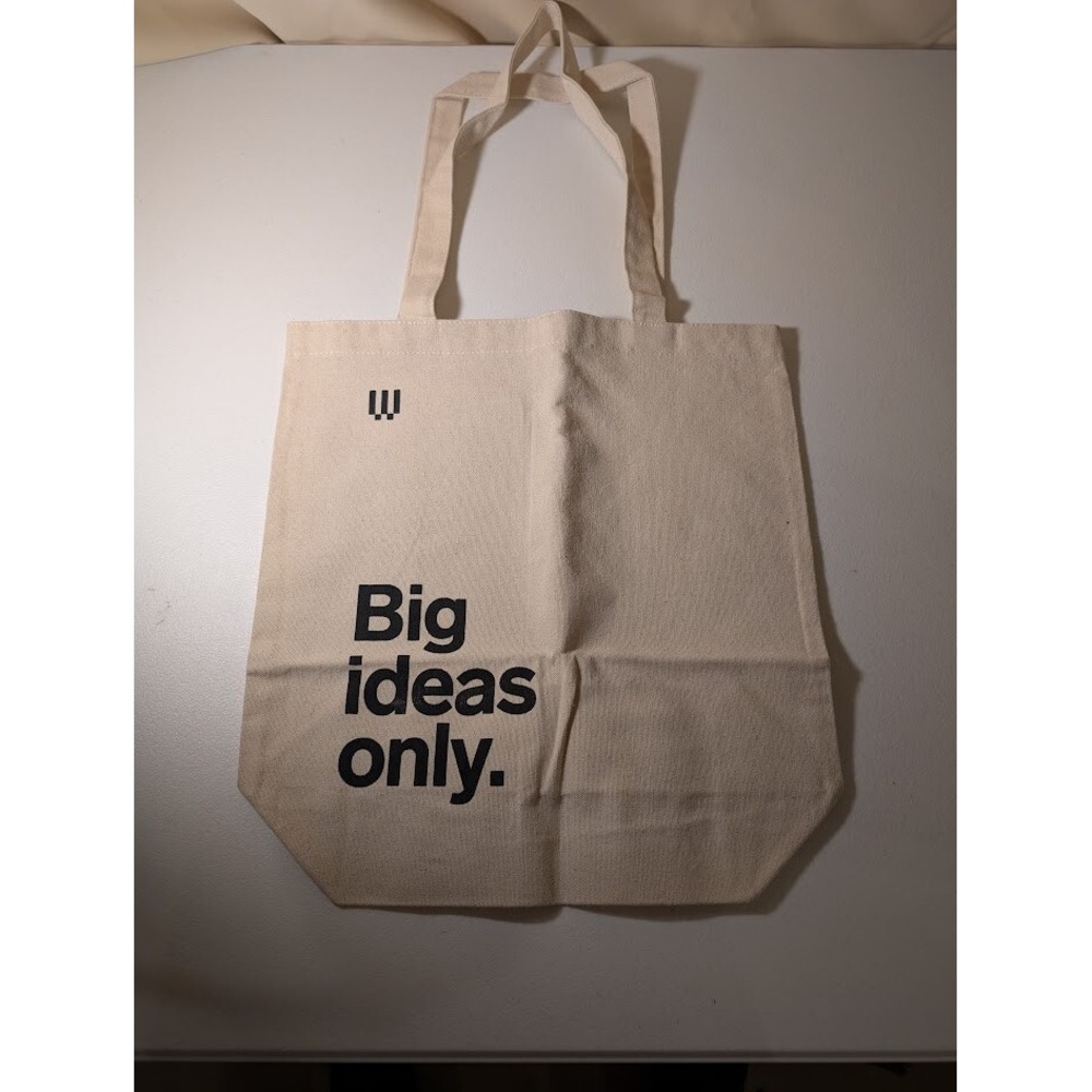 Conde Nast 'Big Ideas Only' Canvas Tote Bag - Promotional Cotton Shopping Bag - Picture 1 of 2